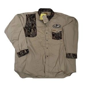 NWT Feather Flage Camouflage Duck Camo Shirt 2XL USA VTG United Waterfowlers